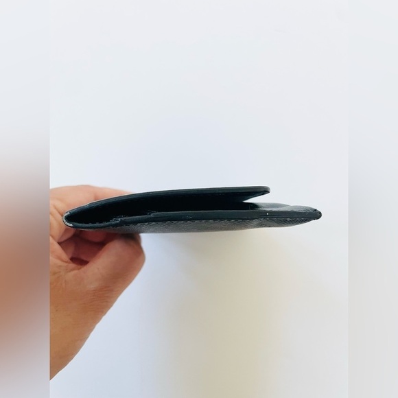 Prada Black Saffiano Leather Bi fold wallet card case logo embellished - Picture 9 of 12